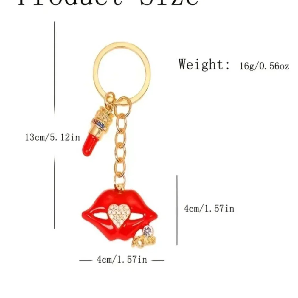 Rhinestone Fashion Lipstick, Perfume Bottle, Makeup Pallet Bag Charm/Key Chain